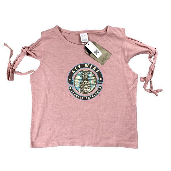 Exist Tops - NEW Exist Key West Florida Open Shoulder Sleeve 100% Cotton Shirt Size Large